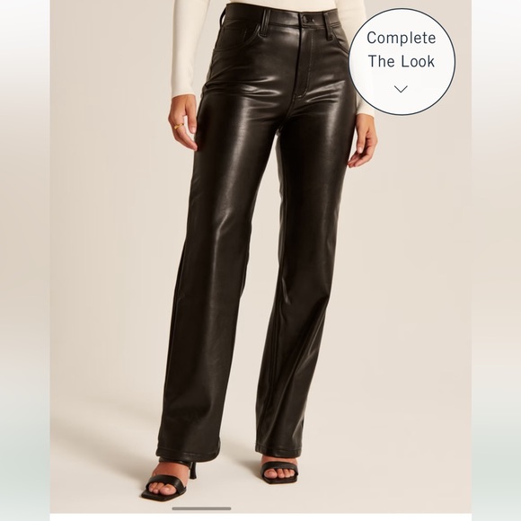 Curve Love Vegan Leather 90s Relaxed Pant - Picture 2 of 5